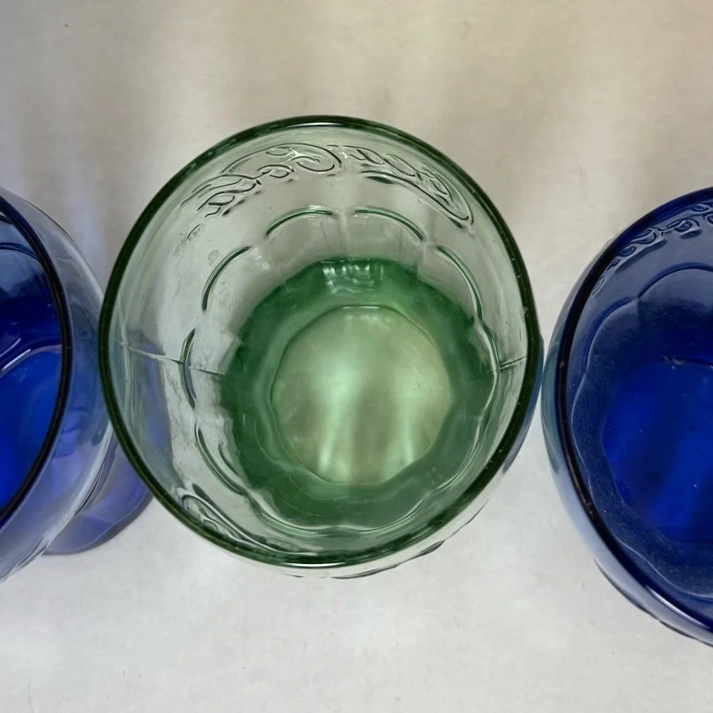 Collectable Coca-Cola Glass Set in Blue and Green